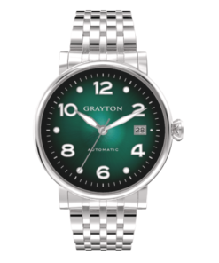 Automatic Watch Green Color Gradient Stainless Steel Bracelet