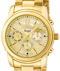 Invicta Angel Swiss Movement Quartz Watch - Gold case with Gold tone Stainless Steel band - Model 0466