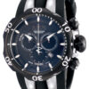 Invicta Venom Quartz Watch - Black case with Black tone Polyurethane band - Model 10835