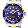 Invicta Pro Diver Automatic Watch - Gold, Stainless Steel case with Steel, Gold tone Stainless Steel band - Model 17042