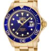 Invicta Pro Diver Swiss Movement Quartz Watch - Gold case with Gold tone Stainless Steel band - Model 17058