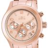 Invicta Angel Quartz Watch - Rose Gold case with Rose Gold tone Metal band - Model 19218
