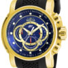 Invicta S1 Rally Quartz Watch - Gold case with Gold, Black tone Stainless Steel, Silicone band - Model 19328