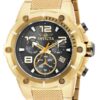 Invicta Speedway Swiss Movement Quartz Watch - Gold case with Gold tone Stainless Steel band - Model 19530
