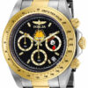 Invicta Character Collection Garfield Mens Quartz 39.5mm Stainless Steel, Gold Case Black Dial - Model 24890