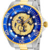 Invicta Pro Diver Mens Automatic 47mm Stainless Steel, Gold Case Blue Dial - Model 26491