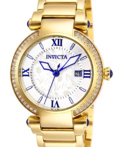 Invicta Angel Womens Quartz 40 mm Gold Case Silver, White Dial - Model 27083