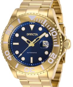 Invicta Pro Diver Mens Automatic 47 mm Gold Case Blue Dial - Model 27307