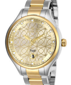 Invicta Angel Womens Quartz 38 mm Stainless Steel Case Gold Dial - Model 27435