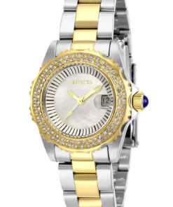 Invicta Angel Womens Quartz 30mm Stainless Steel, Gold Case White Dial - Model 28443