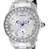Invicta Angel Womens Quartz 38 mm Stainless Steel Case Pave, White Dial - Model 28457