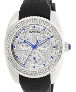 Invicta Angel Womens Quartz 38 mm Stainless Steel Case Pave, White Dial - Model 28483