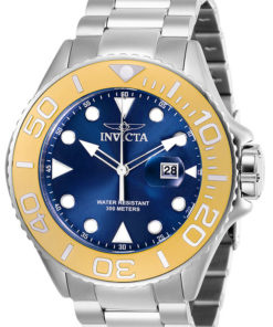 Invicta Pro Diver Mens Quartz 50 mm Stainless Steel, Gold Case Blue Dial - Model 28768