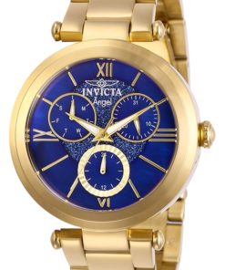 Invicta Angel Womens Quartz 36 mm Gold Case Gold, Blue Dial - Model 28935