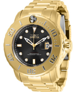 Invicta Pro Diver Propeller Mens Automatic 50 mm Gold, Stainless Steel Case Black Dial - Model 29354