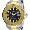 Invicta Pro Diver Propeller Mens Automatic 50 mm Gold, Stainless Steel Case Black, Gold Dial - Model 29356