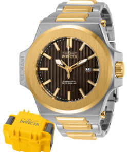 Invicta Akula Mens Automatic 58 mm Gold, Stainless Steel Case Brown Dial - Model 30195