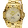 Invicta Pro Diver Automatic Watch - Gold case with Gold tone Stainless Steel band - Model 9618