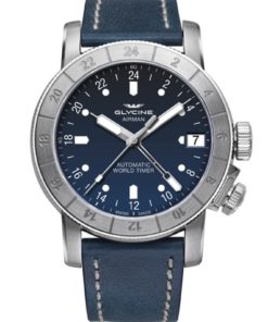 Glycine Airman Mens Automatic 46mm Stainless Steel Case Blue Dial - Model GL0060
